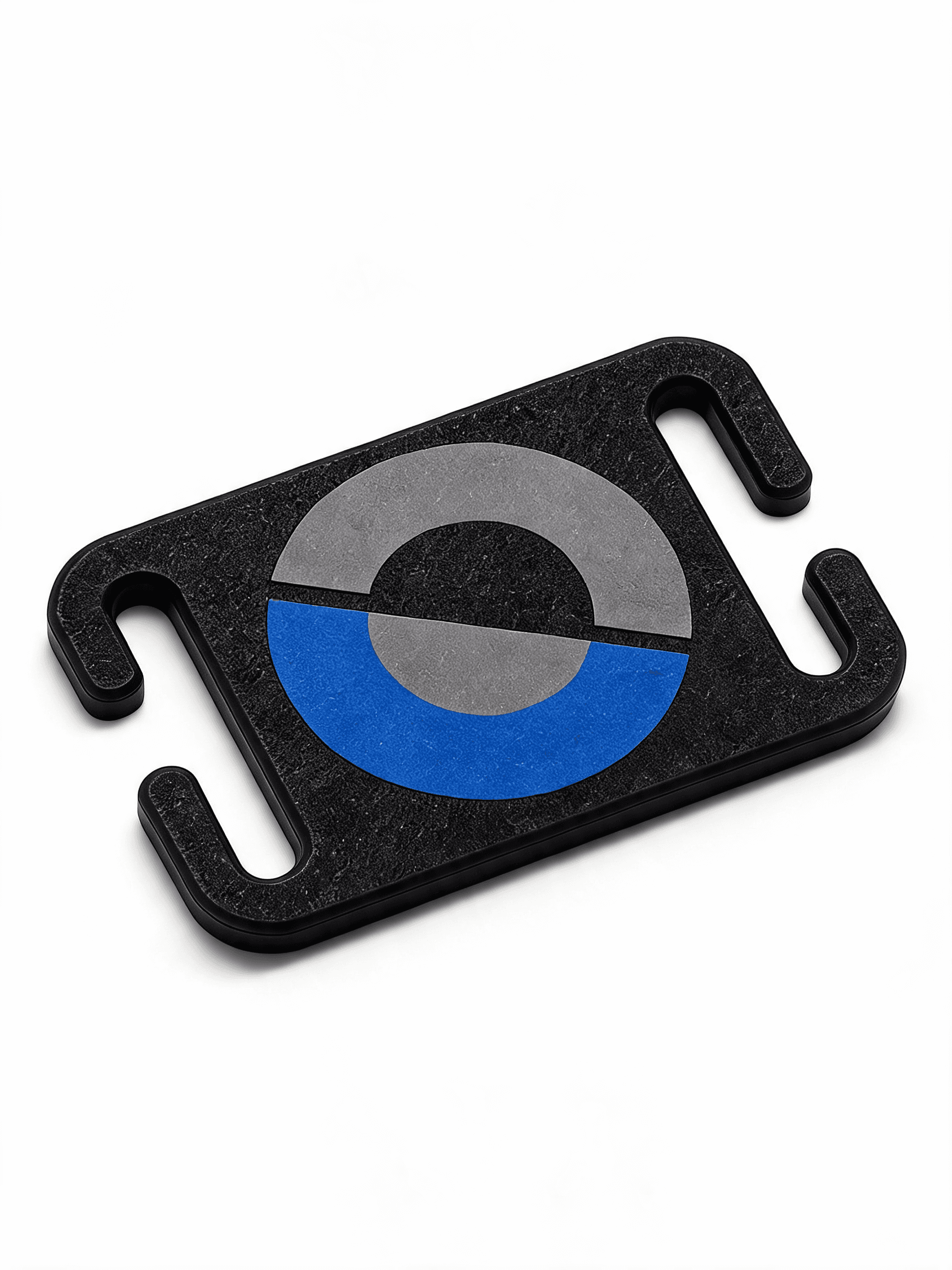 Angled flat lay of the Datawear collar mount tag